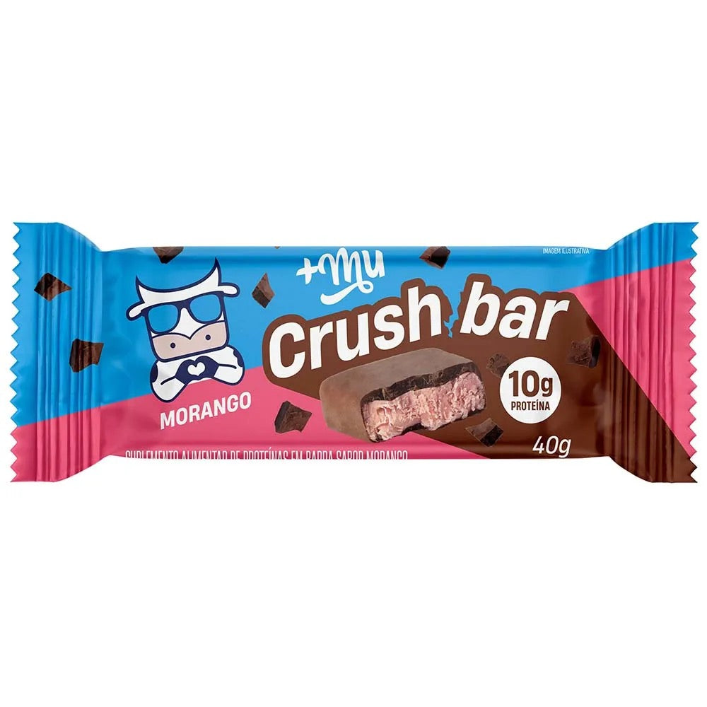 +Mu Barra de Proteína CrushBar Morango-35g