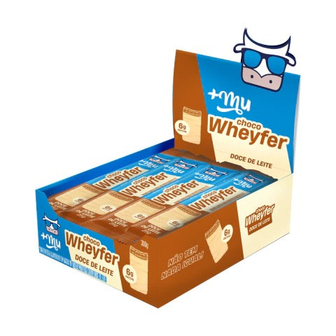 +Mu Barra de Proteína ChocoWheyfer Doce de Leite-Caixa 12 Unidades