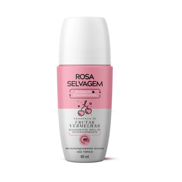 Rosa Selvagem Desodorante Roll-On Frutas Vermelhas-85ml