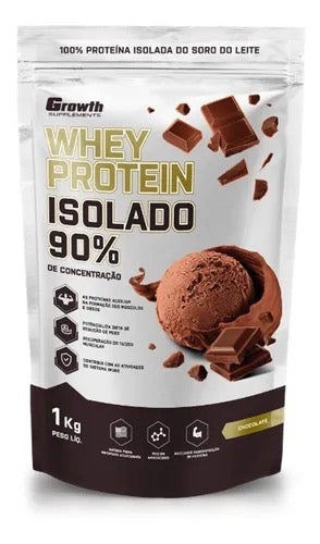 Growth Whey Protein Isolado Chocolate-1kg