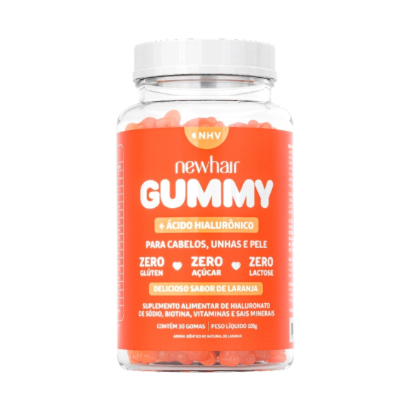 New Hair Vitamin Gummy Laranja-30 Unidades