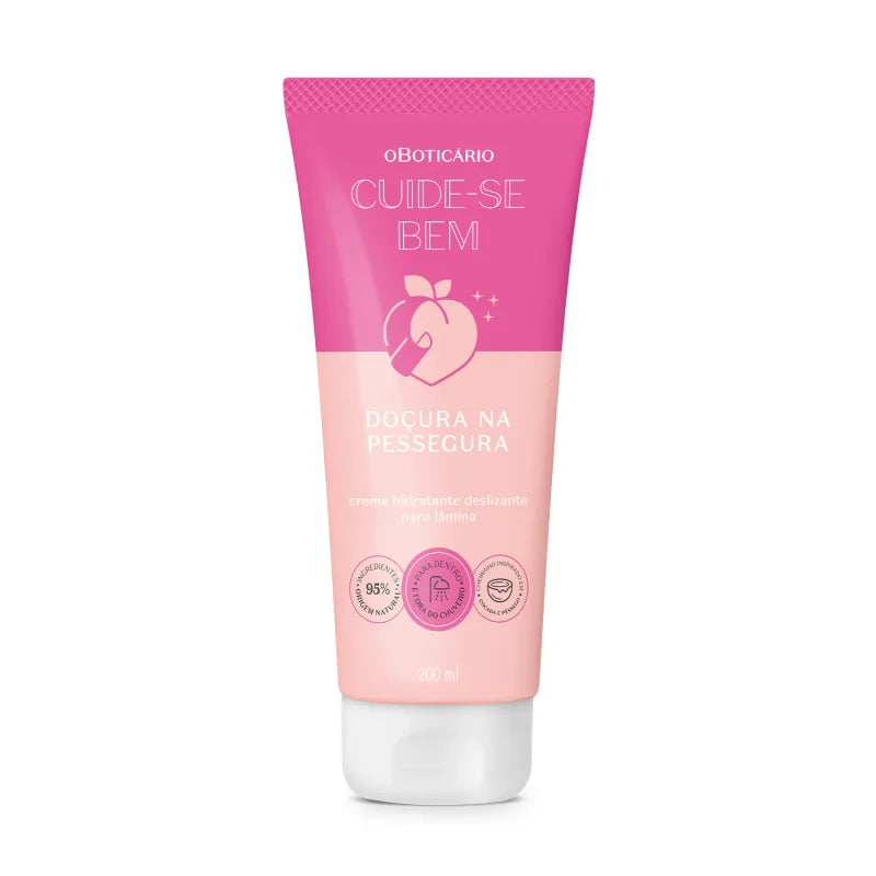 OBoticário Doçura na Pessegura Creme Deslizante para Lâmina-200ml