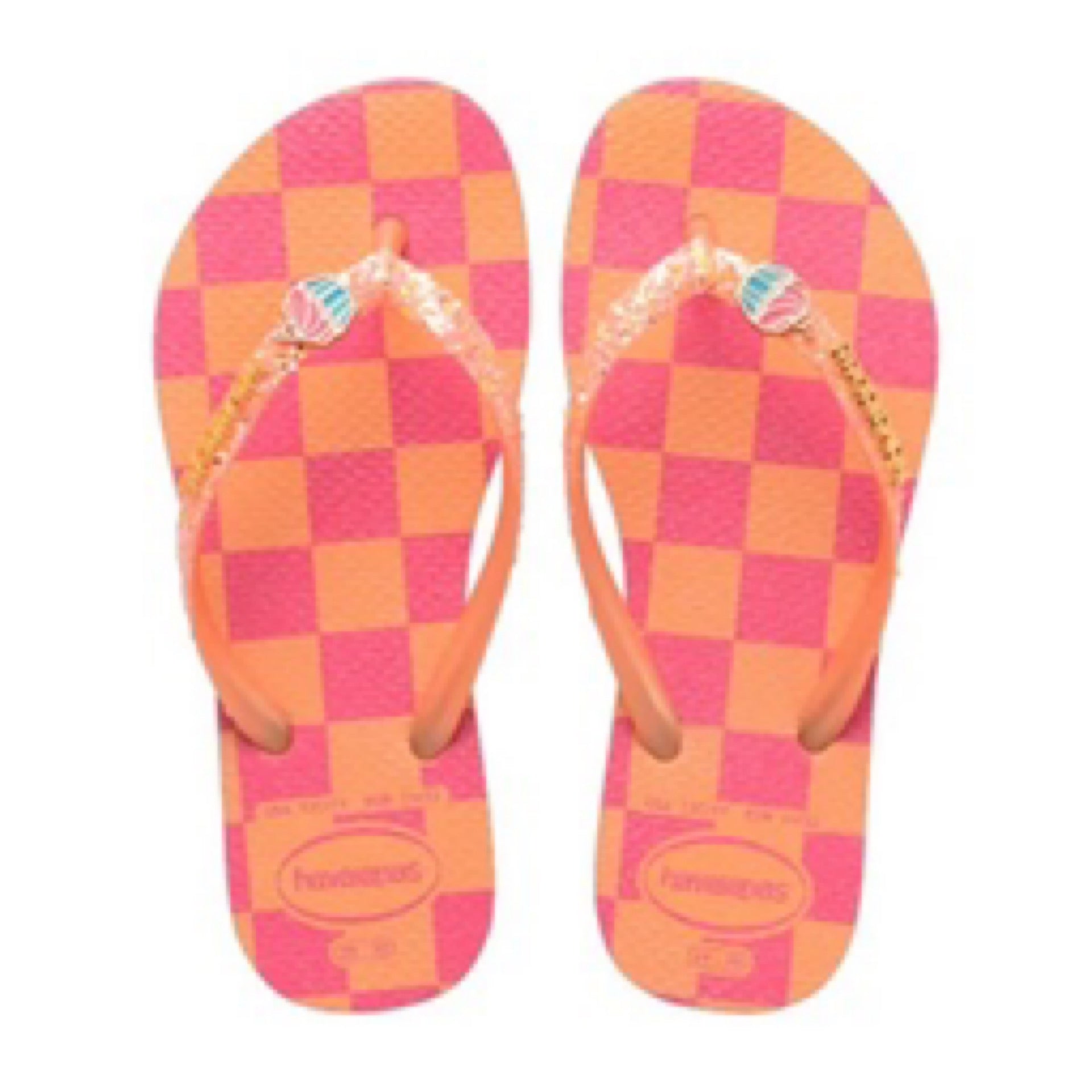 Havaiana Slim Kids Glitter Pêssego Feminino