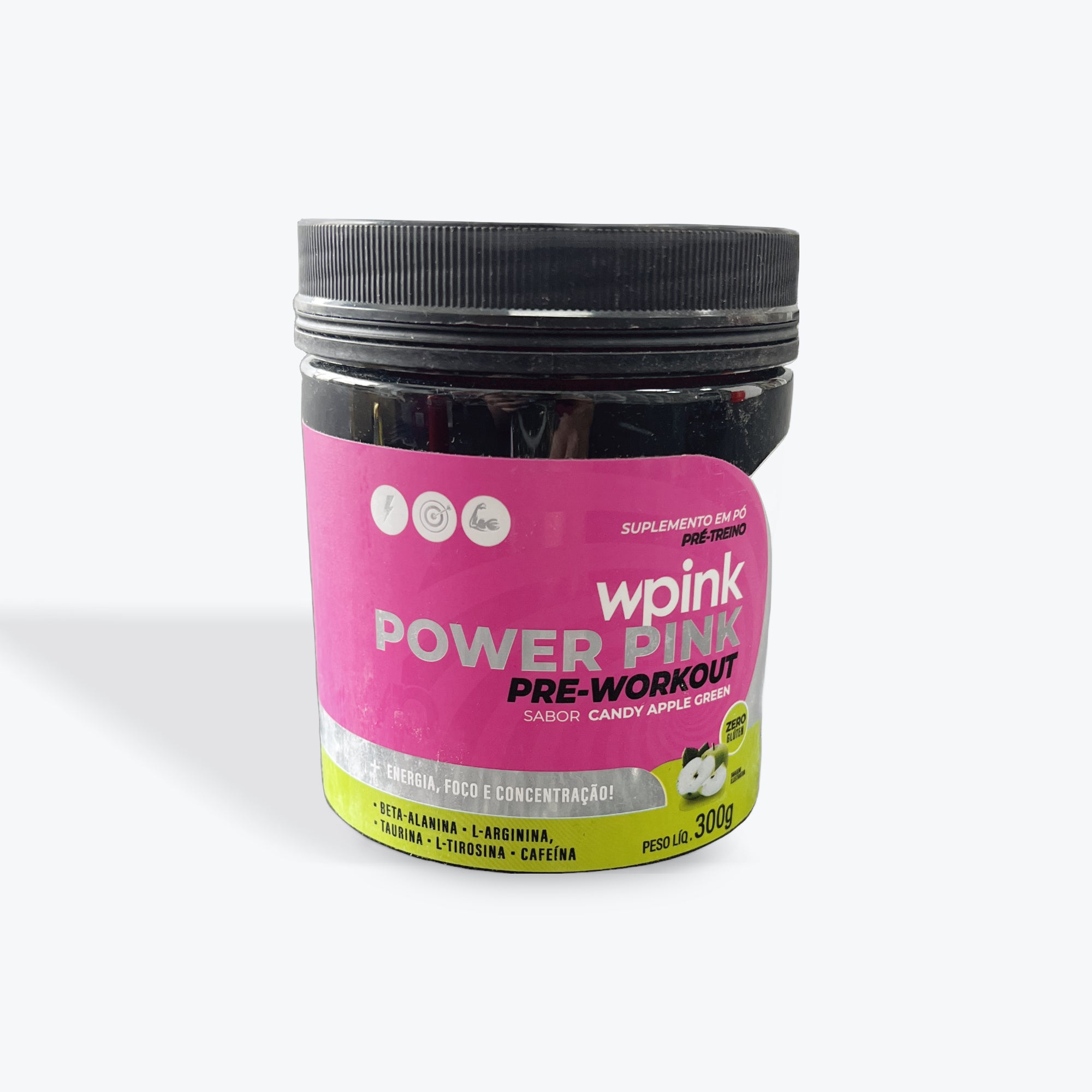 Wpink Power Pink Pré-Treino Maçã Verde- 300g