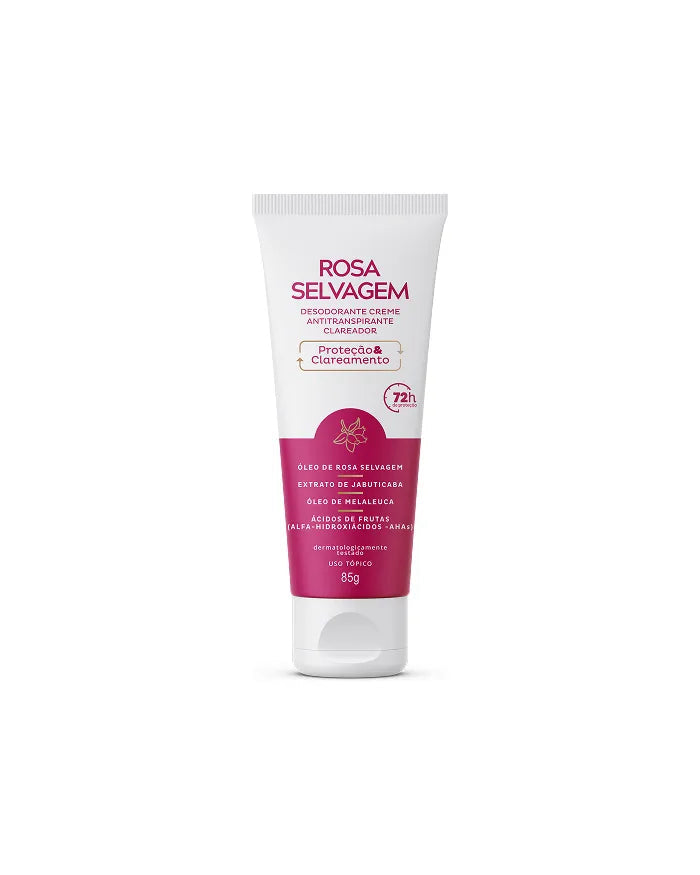 Rosa Selvagem Desodorante Creme Clareador-85g