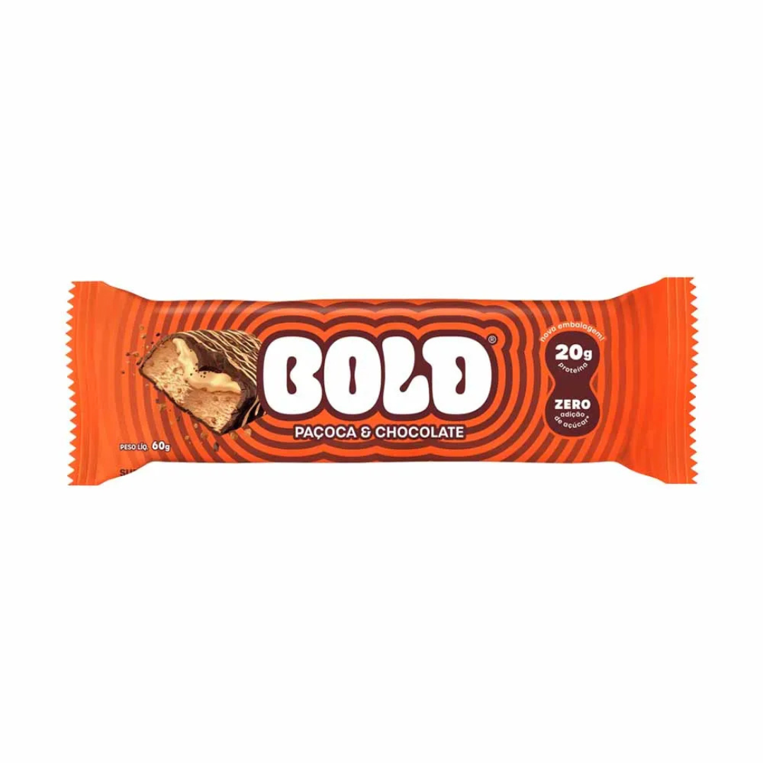 Bold Barra de Proteína Paçoca & Chocolate-60g