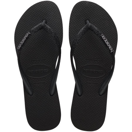 Havaianas Slim Glitter Preto Feminina