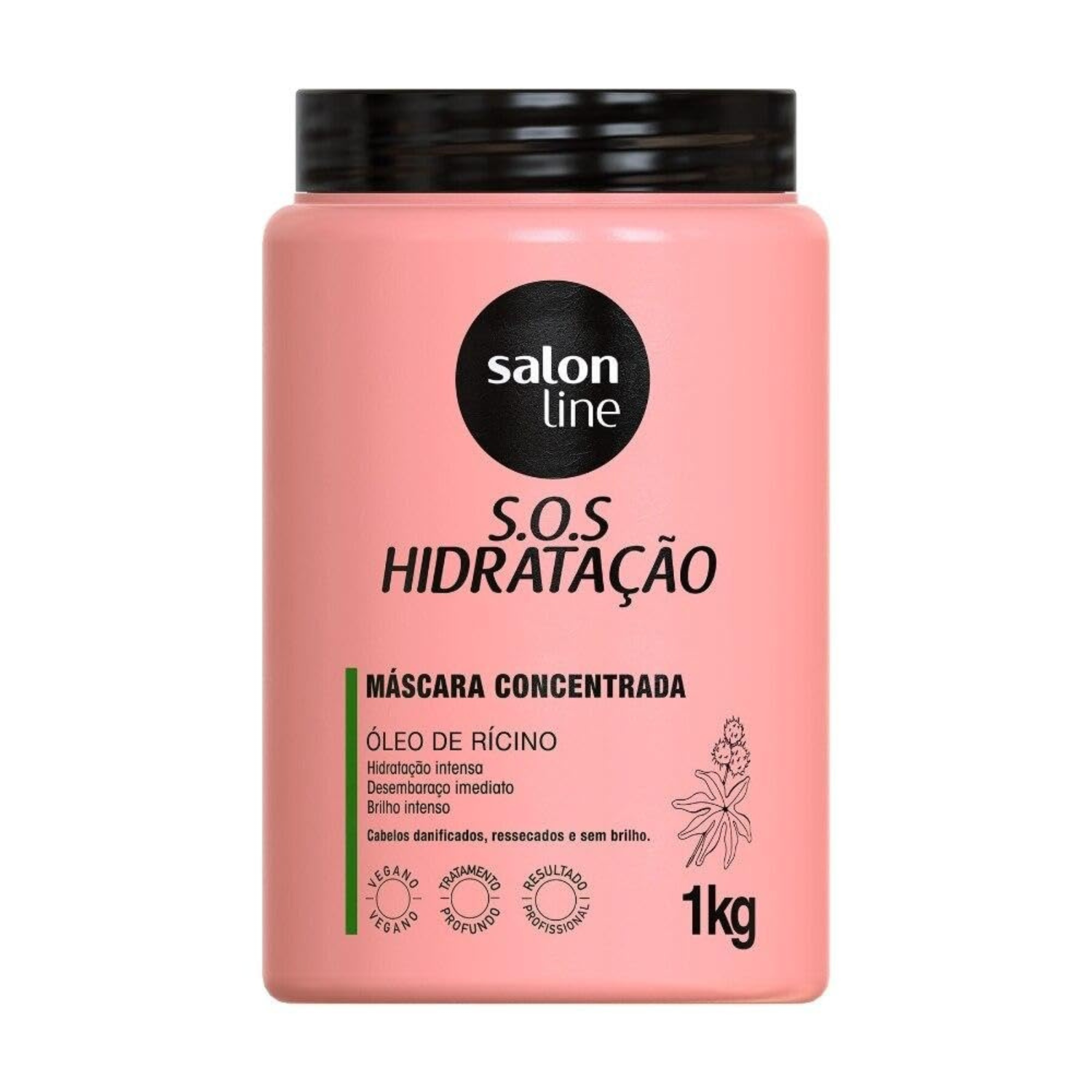 S.O.S Hidratação Máscara Concentrada Óleo de Rícino-1Kg