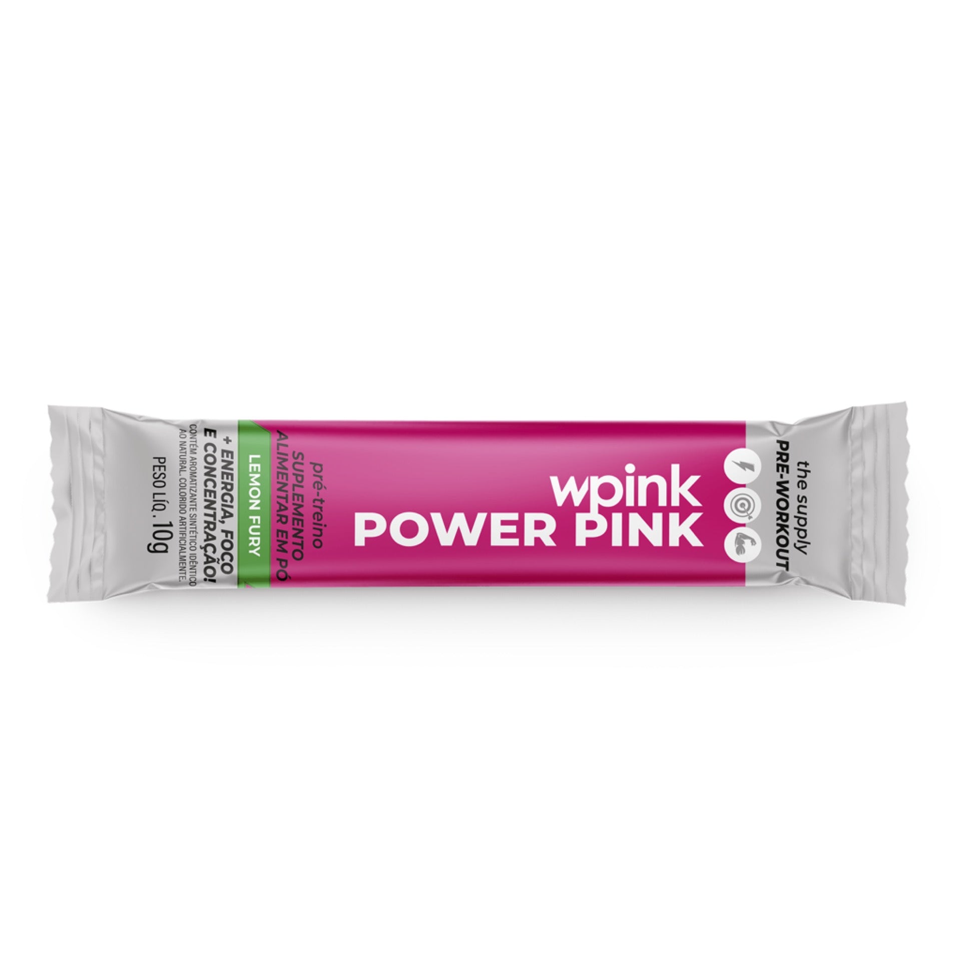 Wpink Power Pink Pré Treino Sachê Limão- 10g