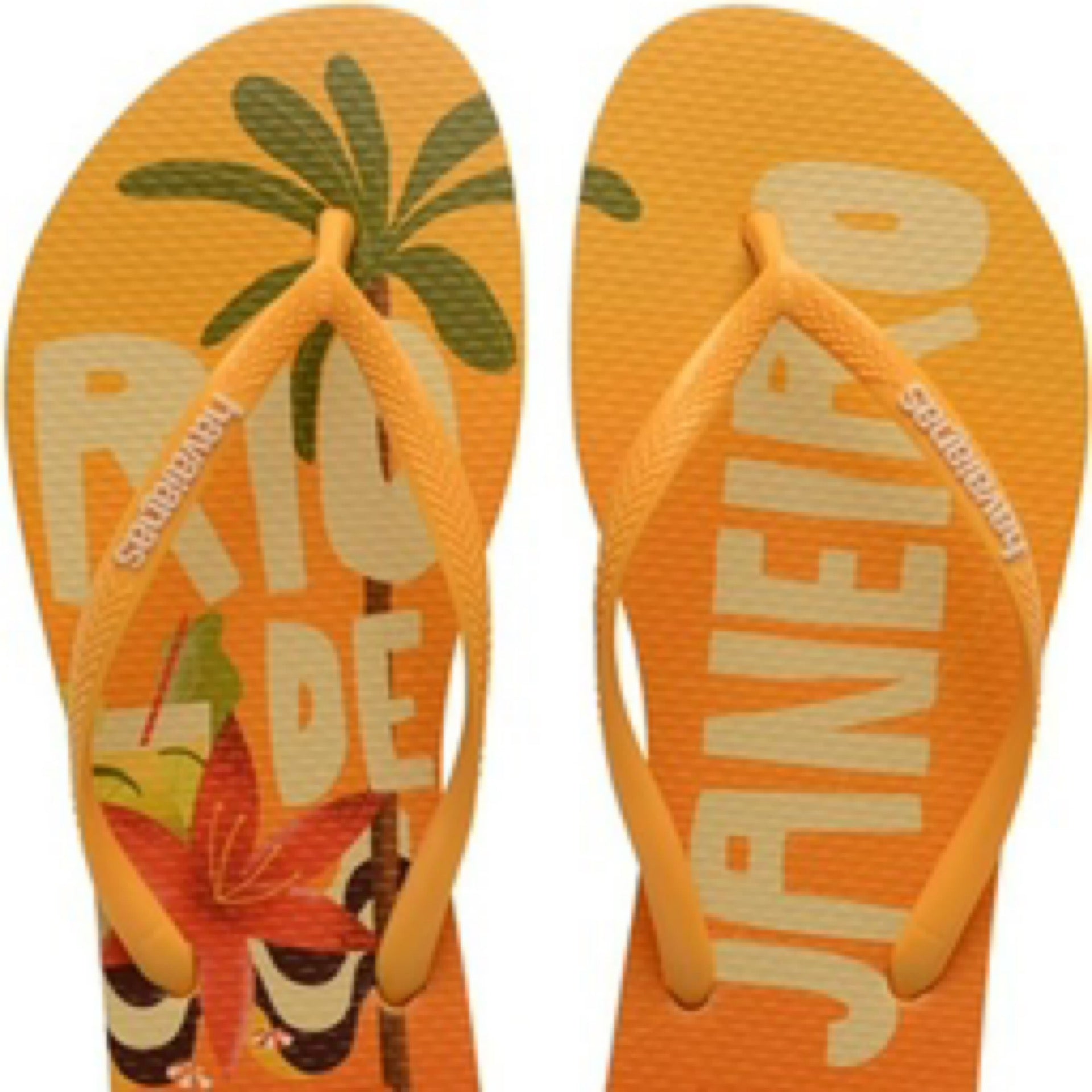 Havaiana Slim Kids Postcard Amarelo Pop Feminino