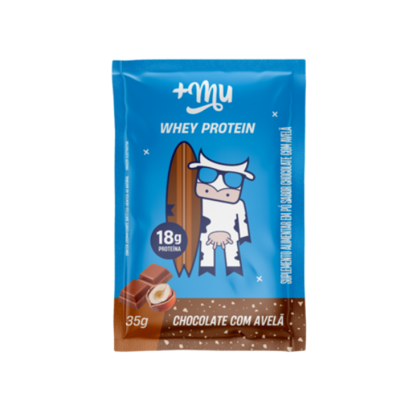 +Mu Whey Protein Sachê Chocolate com Avelã-31g