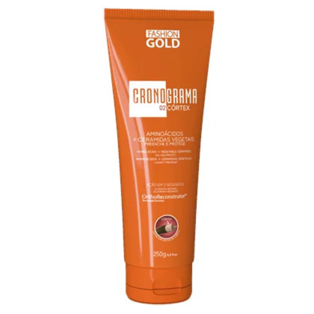 Fashion Gold Cronograma 02 Córtex Nutrição Capilar-250g