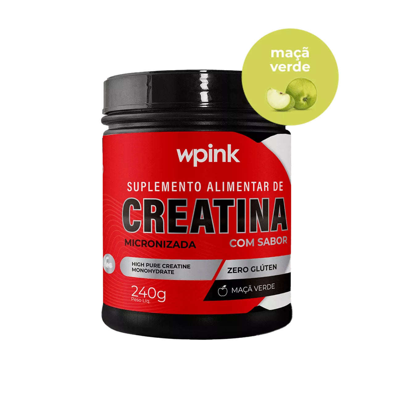Wpink Creatina Micronizada Maça Verde-240g