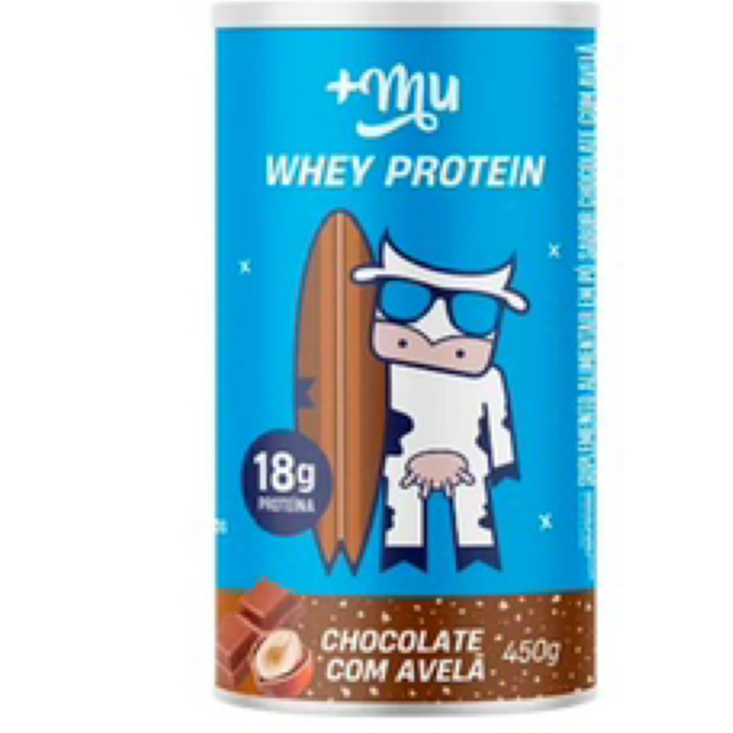 +Mu Whey Protein Chocolate com Avelã-450g