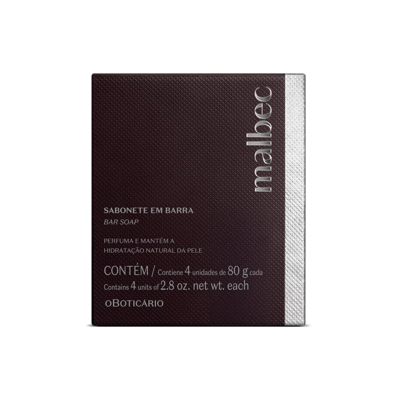 OBoticário Sabonete em Barra Malbec- 4 Unidades