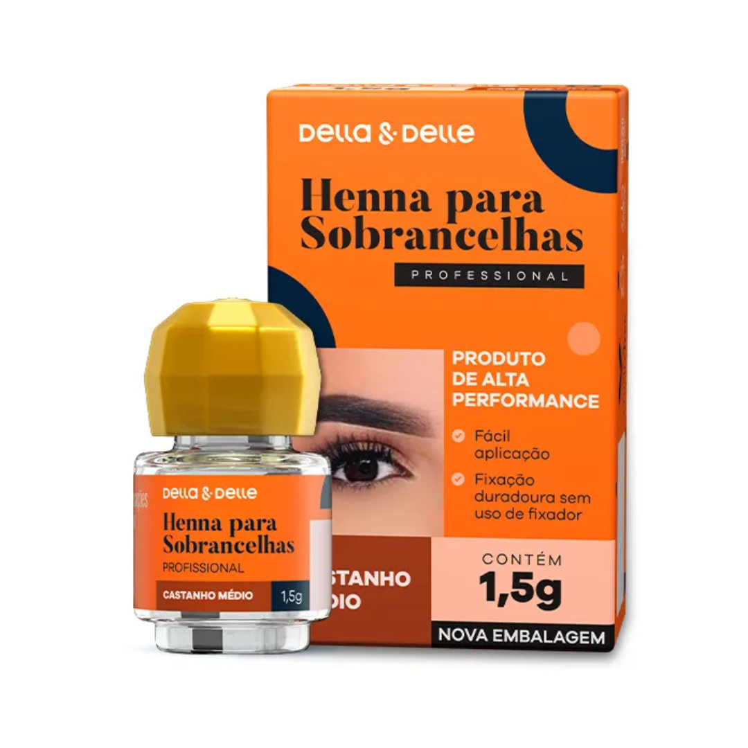 Henna Castanho Médio Della&Delle-1,5g