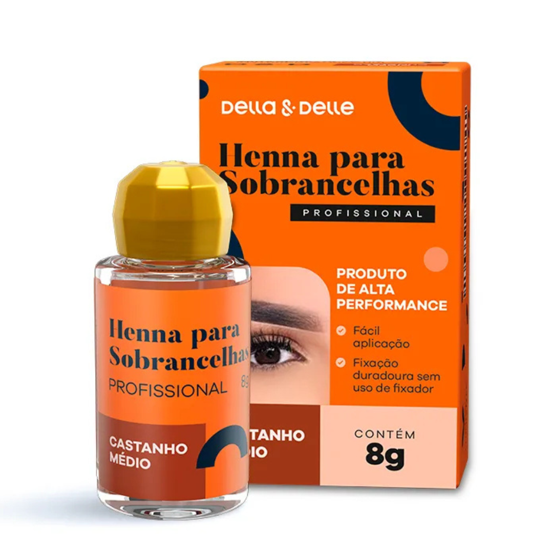 Henna Castanho Médio Della&Delle-8g